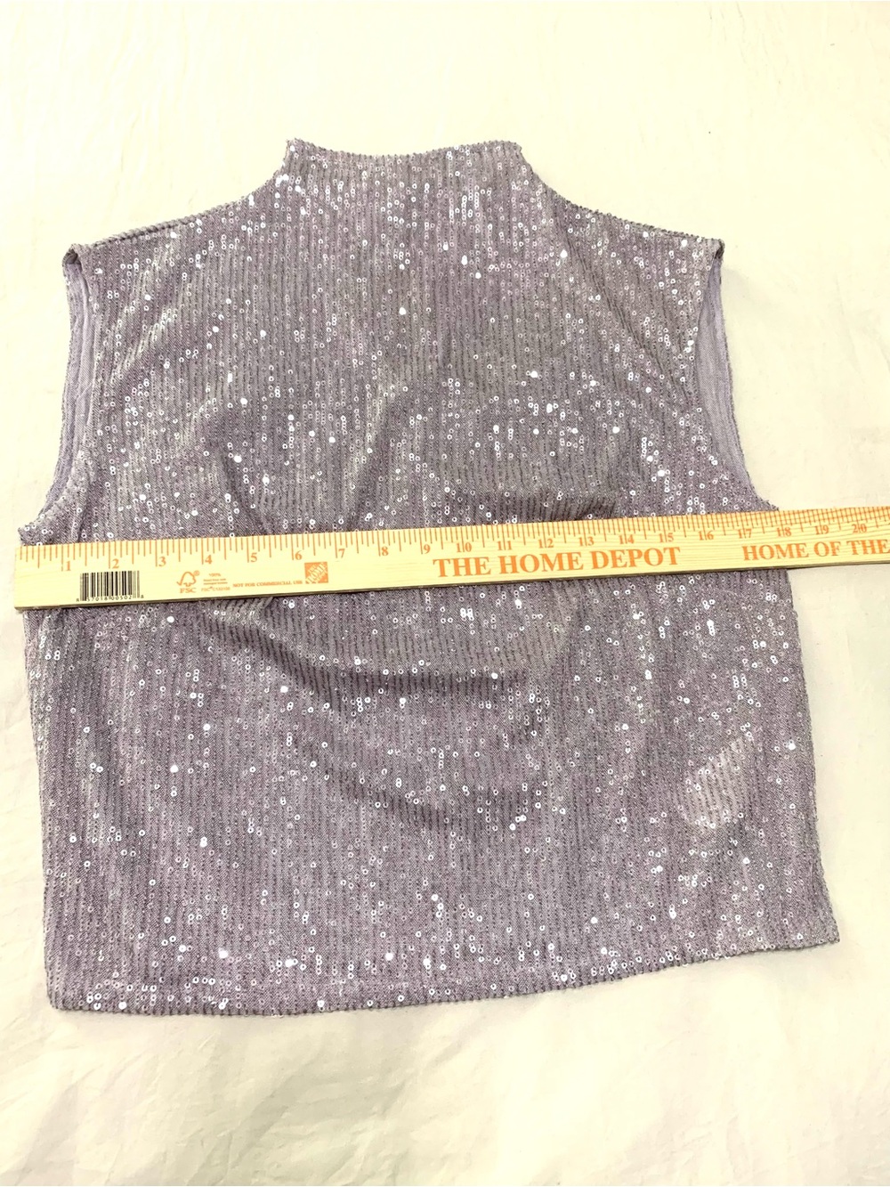Anthropologie Lavender Sequin Mock-Neck Tank - Picture 5 of 11